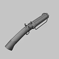 Vintage Firearm With Wooden Grip And Metal Barrel Featuring Engraved Text