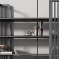 New Chinese-style Bookshelf Decorative Shelf Bookcase Combination 3d model