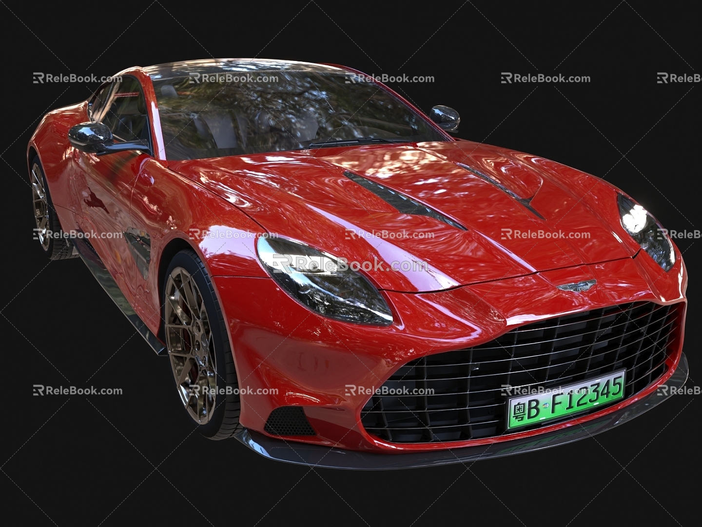 25 Aston Martin Super Run GT sports car 3d model