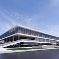 Contemporary Qingtian Performing Arts Center Exterior With Glass Curtain Wall And Waterfront Design