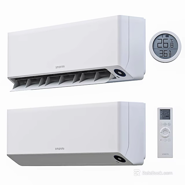 GREE Air Conditioner Fan With Remote Control 26 Degree Display And Modern Design 3d model 