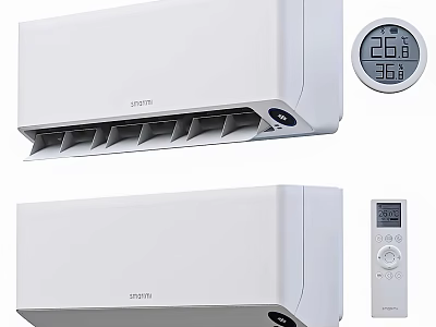 GREE Air Conditioner Fan With Remote Control 26 Degree Display And Modern Design 3d model