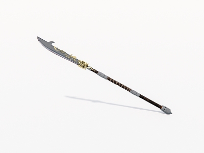 Dragon Crescent Moon Knife 3d model