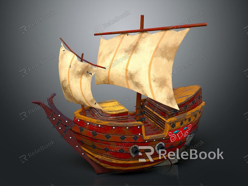 Chinese Sailing Boat Clipper Ancient Boat Ancient Wooden Boat model