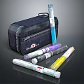 Practical Stationery Pouch With Assorted Colored Pens For Daily Use
