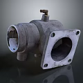 Metal Mechanical Component With Flange Design Bolt Holes And Top Knob