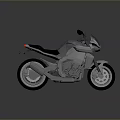 Modern Silver Motorcycle With Black Seat And Streamlined Exterior Design Features 3d model