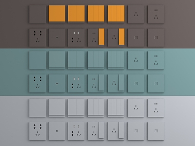 Switch panel socket combination socket model