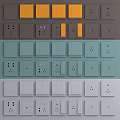 Switch panel socket combination socket 3d model