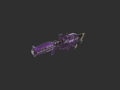 Purple Sci Fi Weapon With Intricate Mechanical Details And Futuristic Design 3d model