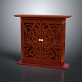 Traditional Wooden Entryway Cabinet Sideboard With Carved Doors And Storage Space