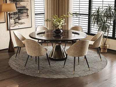 Modern Home Restaurant Dining Table and Chair Combination Open Restaurant Dining Table and Chair Guest Restaurant model