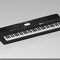 Modern Black Electronic Keyboard Musical Instrument With Control Panel And Keys 3d model