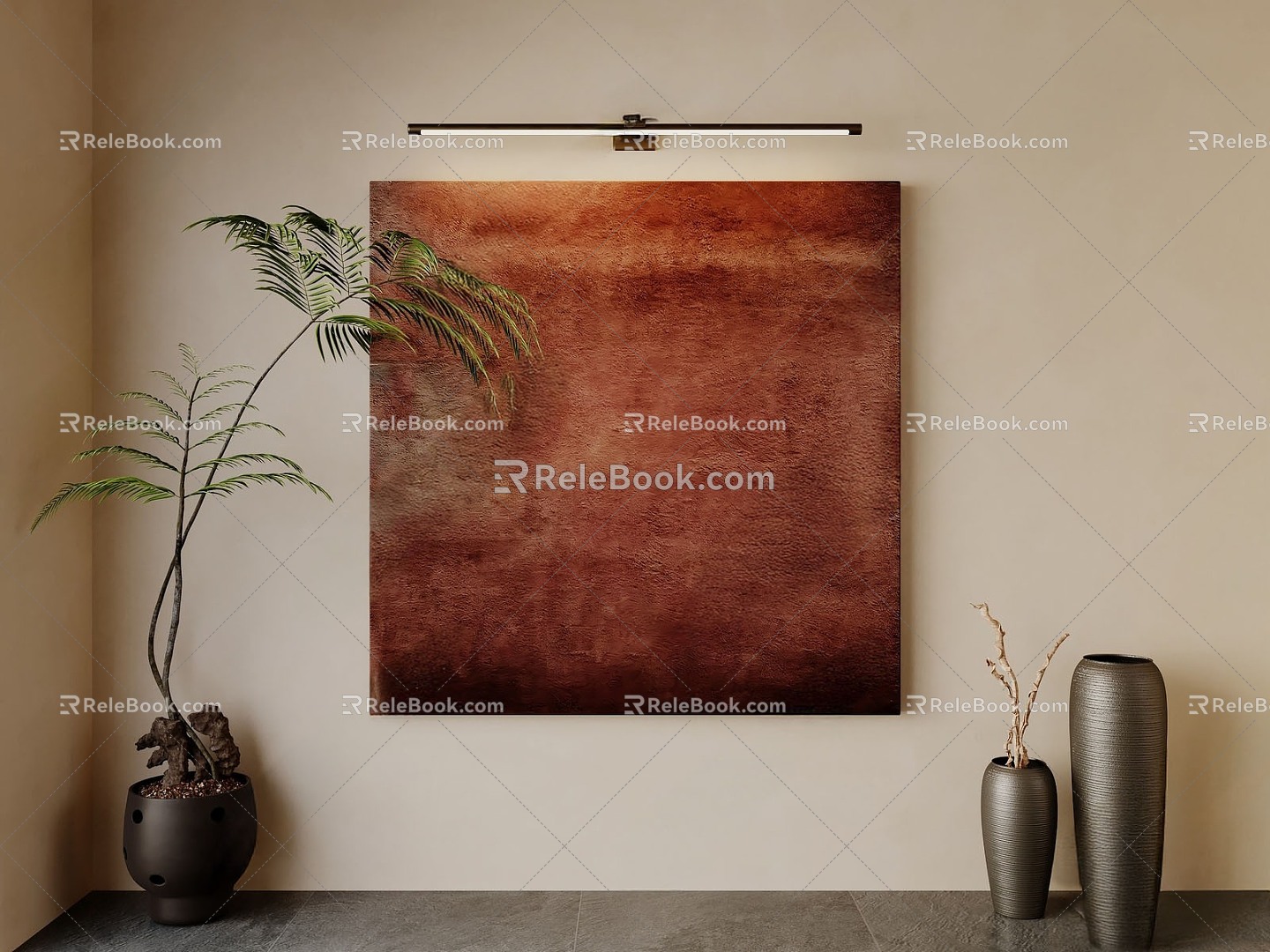 Vintage Silent Wind Hanging Paintings 3d model