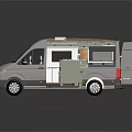 Hyundai Modern Camper Van With Open Doors And Interior Living Space