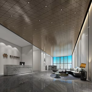 Modern Bank Lobby Bank Office Lobby 3d model