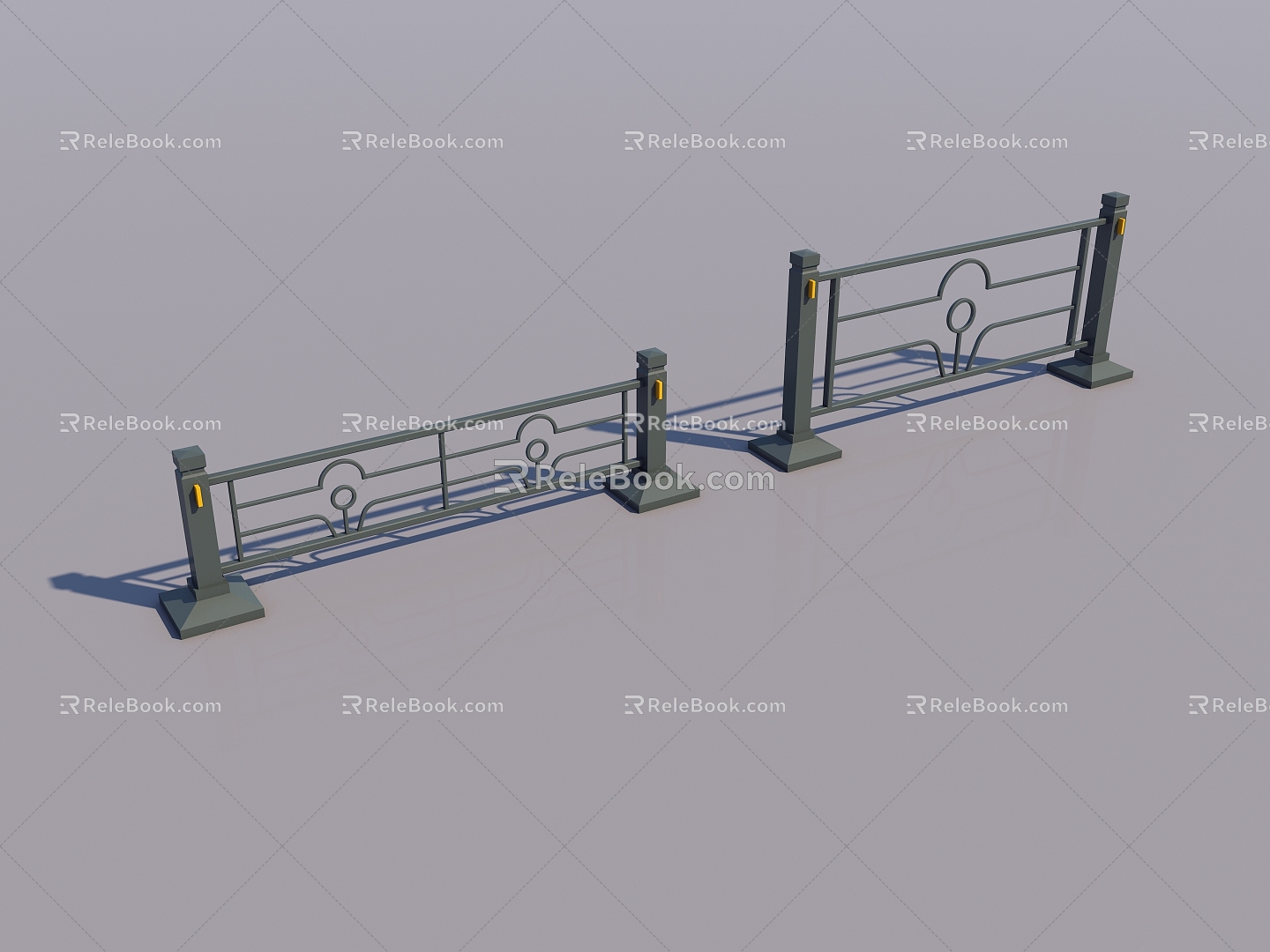 railing road fence road isolation road guardrail road guardrail road guardrail 3d model