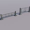 railing road fence road isolation road guardrail road guardrail road guardrail 3d model