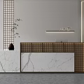 Modern Front Desk Reception Desk Reception Desk Bar Reception Hall 3d model
