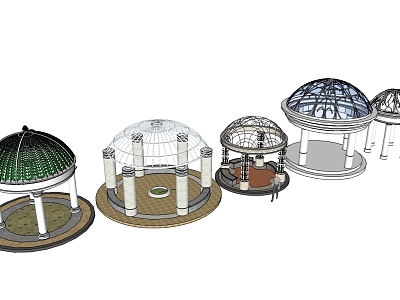 European-style pavilion model