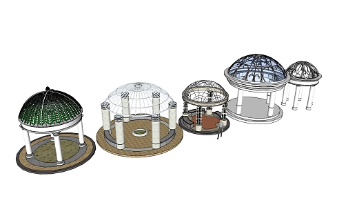 European-style pavilion 3d model