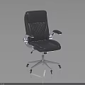 Black Office Chair With Diamond Quilted Backrest Silver Armrests Chrome Base And Swivel Casters