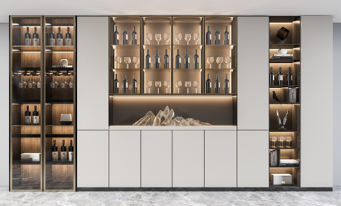 Modern Wine Cabinet 3d model