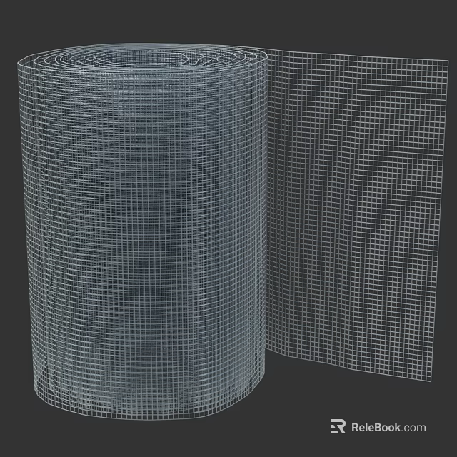 Rolled Metal Mesh With Expanded Grid Structure For Industrial Applications 3d model 