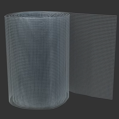 Rolled Metal Mesh With Expanded Grid Structure For Industrial Applications 3d model