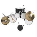 Modern Drum Instrument Drum 3d model