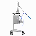 Medical Ventilator Equipment With Mobile Cart Digital Display And Breathing Circuit Tubes
