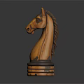Handcrafted Wooden Horse Head Sculpture Decorative Home Living Accessory