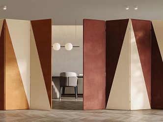 Modern screen partition 3d model