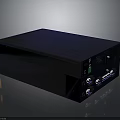 High Quality Electronic Appliance Featuring Blue Top Black Body And Multiple Interface Ports 3d model