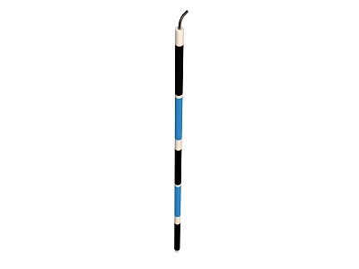 Vertical Decorative Architectural Column With Black Blue White Stripes Design 3d model