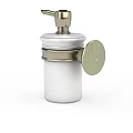 Modern Bathroom Accessory With White Ceramic Body Metal Lid And Side Knob