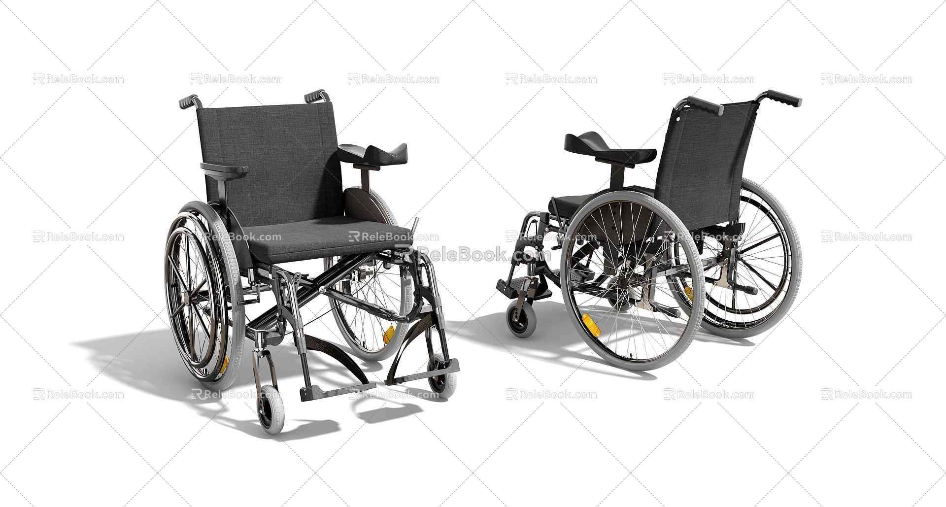 Modern Wheelchair Hemiplegic Wheelchair 3d model