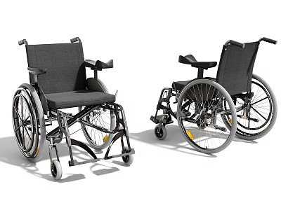 Medical Equipment Manual Wheelchair Modern Design With Comfortable Seat Armrests and Durable Wheels 3d model