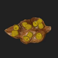 Ceramic Fruit Bowls As Decorative Vessels Filled with Fresh Yellow Pears