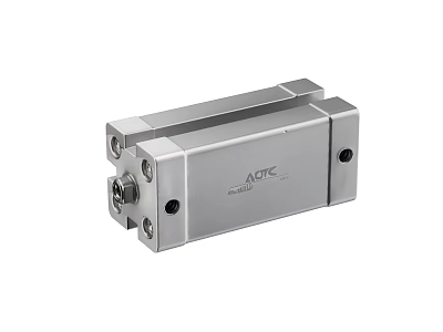 Industrial Parallel Gripper AOTIC Pneumatic Cylinder Compact Silver For Automation Equipment 3d model