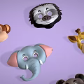 Collection of Cute Cartoon Animal Heads in Vibrant Colors and Styles