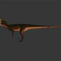 Realistic Dinosaur 3D Model In Standing Posture With Yellow Head Open Mouth Sharp Teeth 3d model