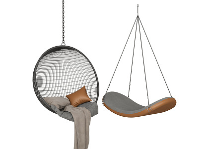 Modern Hanging Chair Simple Hanging Chair Hanging Basket 3d model