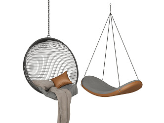 Modern Hanging Chair Simple Hanging Chair Hanging Basket 3d model