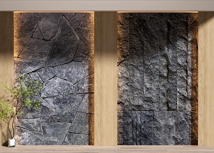 rubble background wall 3d model