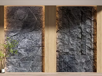 rubble background wall 3d model