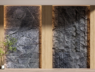 rubble background wall 3d model