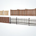 Different Fence Styles Featuring Bamboo Wooden Metal Woven Lattice and Slatted Designs