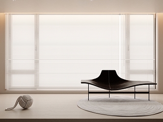 Modern Venetian Blinds Dream Curtain Vertical Curtain Leisure Chair Single Sofa Jewelry Carpet 3d model