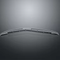 Silver Curved Decorative Strip With Glossy Finish And Smooth Surface 3d model
